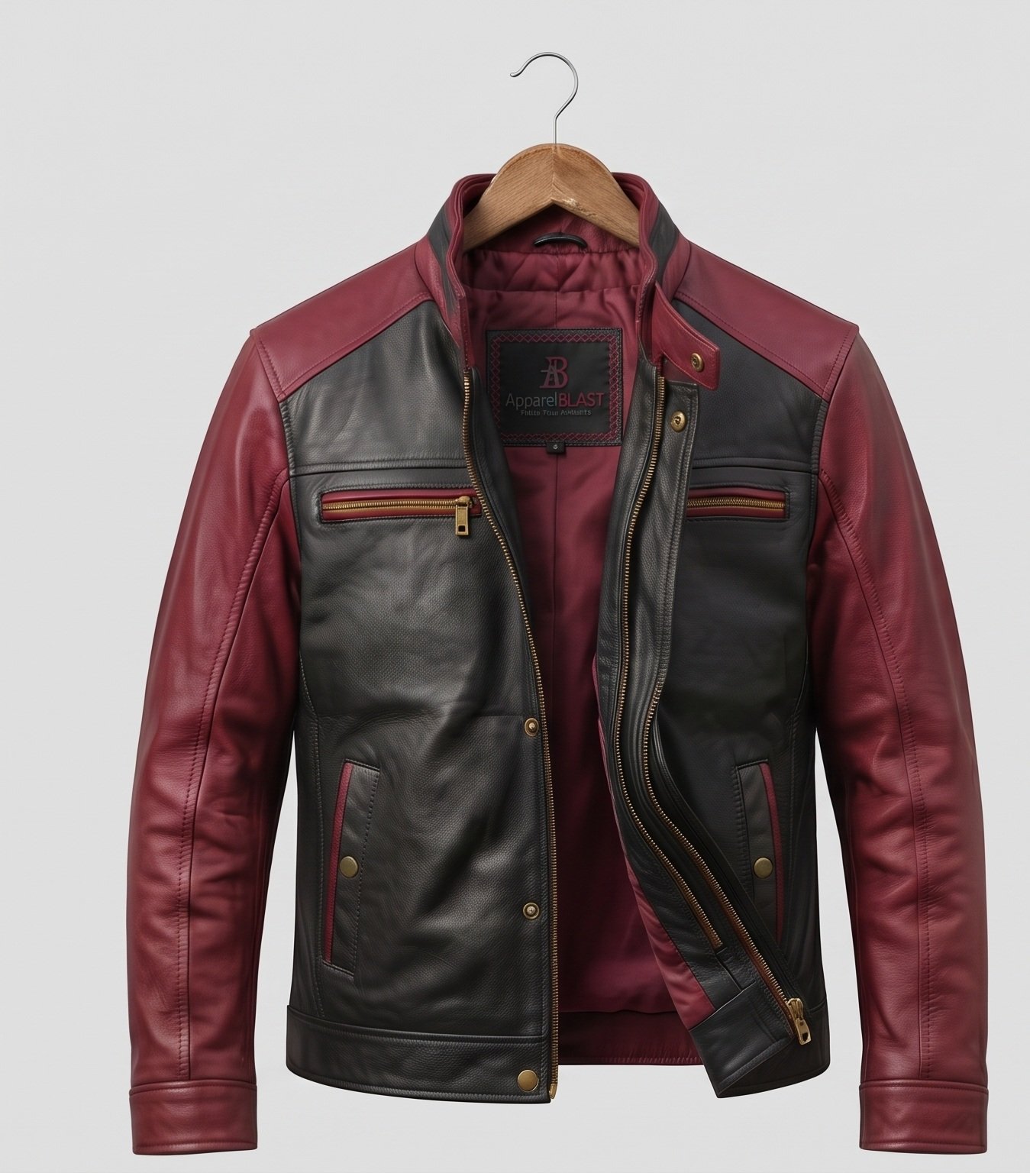 Leather Biker Jacket - Mustard